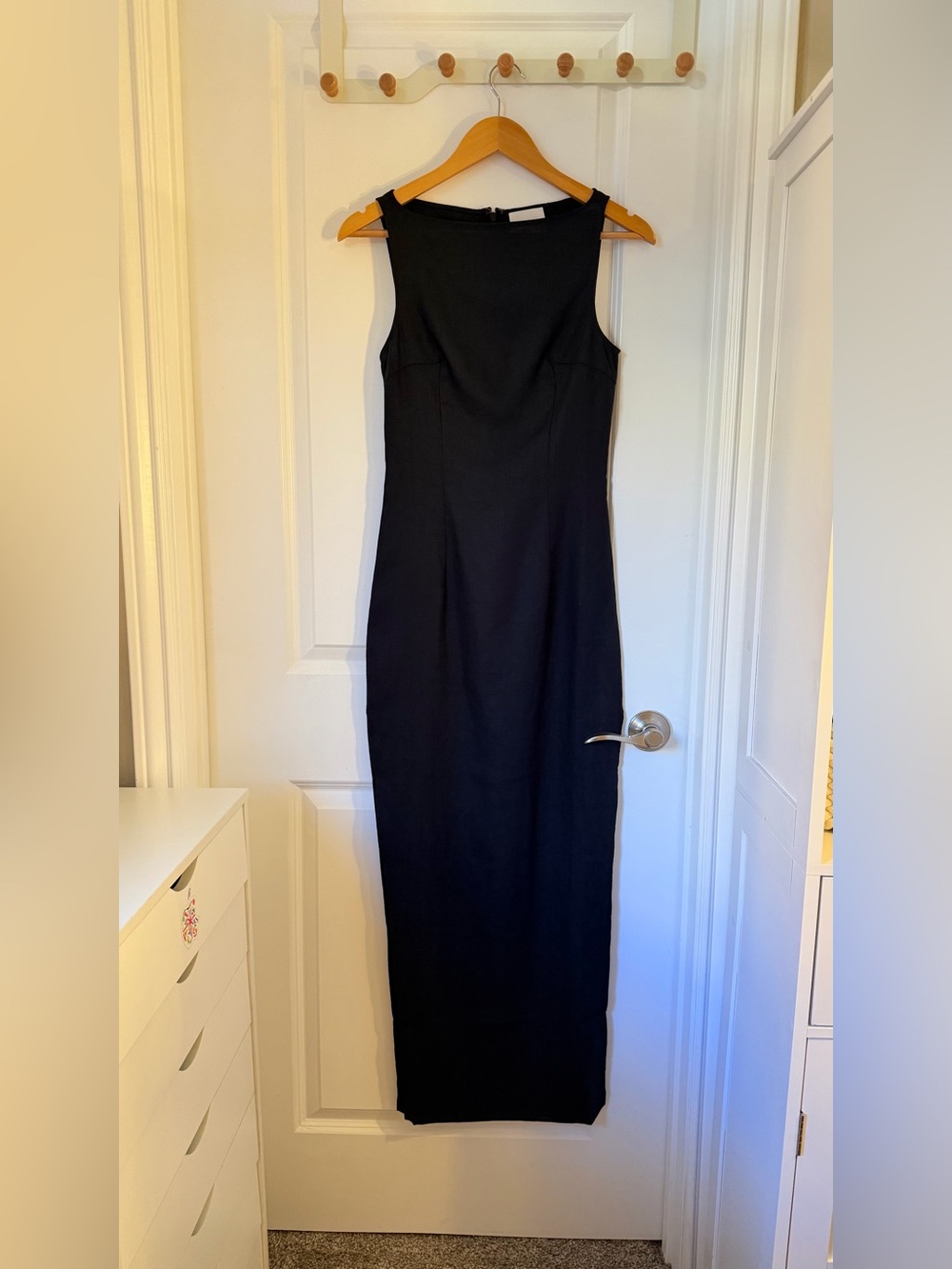 Reformation Alix Linen Dress In Midnight, NEW WITHOUT TAGS, NEVER WORN. - Picture 10 of 15